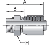 10611F Filettatura dritta SAE maschio con O-ring - Rigido