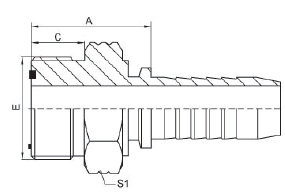 14211 ORFS Guarnizione O-ring maschio / ISO 4834 / SAE J453 - 14211