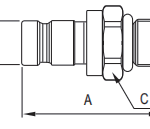Hydraulische Schnellkupplungen mit Außengewinde und flacher Oberfläche (Stahl)