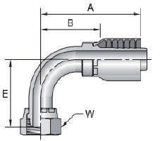 20191F DİŞİ DÖNER METRİK MULTISEAL 90° DİRSEK - HAFİF SERİ / ISO 8434-1