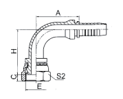 20491C 90 ° METRİK DİŞİ 24°MULTISEAL LT204 91C