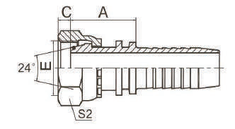 20511 METRİK DİŞİ 24°KONİ O-RİNG HT/ISO12151-2/DIN 3865 - 20511