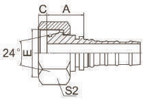 20513 Metrik Dişi 24°Koni O-Ring HT-20513