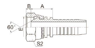 21611 NPSM Femmina 60° cono / SAE J514 - 21611