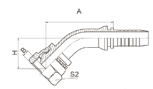 21641 45° NPSM Femmina 60° cono / SAE J514 - 21641