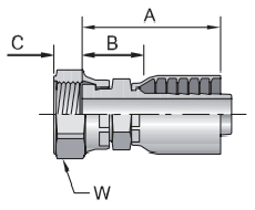 22211DF FEMALE BSP PARALLEL PIPE FLAT SEAT / ISO 228-1