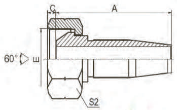 22618-R5T BSPP FEMALE 60°CONE REUSABLE FITTING-22618R5-T