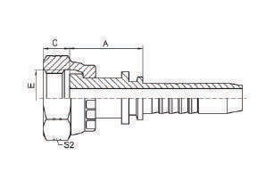 24211 ORFS Femmina Sede Piatta / ISO 12151-1 / SAE J516 - 24211