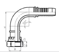 24291 90°ORFS Femmina Sede Piatta / ISO 12151-1 / SAE J516 - 24291