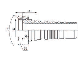 26713W JIC FEMMINA 74° SEDE CONICA SAE J514 -26713W