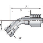 26742F ЖАНОЧЫ JIC 37º FLARE SWIVEL45° КАЛЕНЬ - КАРОТКАЯ КАПЛЯ