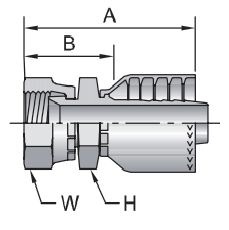 29612D-F FEMALE SWIVEL JIS BSP PARALLEL PIPE 30° FLARE