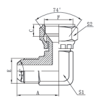 2J9/6500 JlC Male 74° Cone * JlC Female 74°