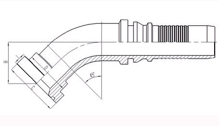 87343 FLANGIA SAE 45° 3000 PSI-87343