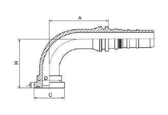 87393 FLANGIA SAE 90° 3000 PSI -87393