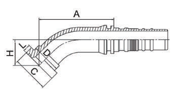 87643 FLANGIA SAE 45° 6000 PSI -87643