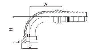 87693 FLANGIA SAE 90° 6000 PSI -87693