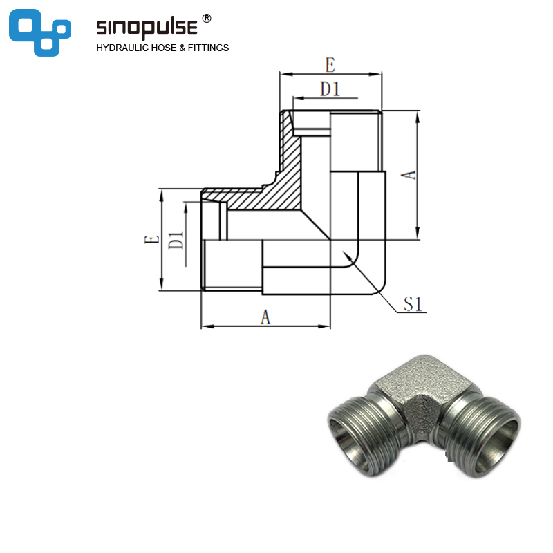 1C9 Metric Male 24°L.T. (90°Elbows)