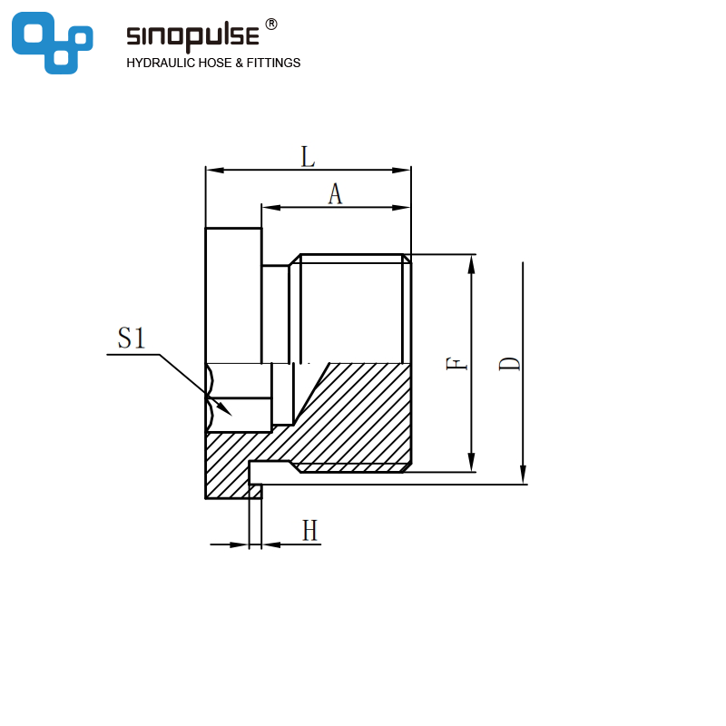 Tapón hexagonal hueco con sello cautivo macho métrico 4MN-WD