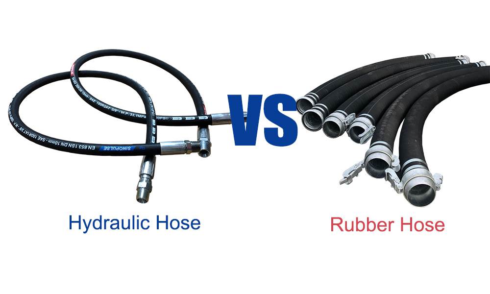 Hydraulikschlauch vs. Gummischlauch