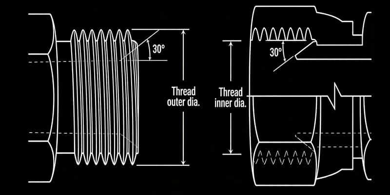 National Pipe straight mechanical NPSM