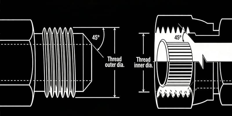 Раструб SAE 45°