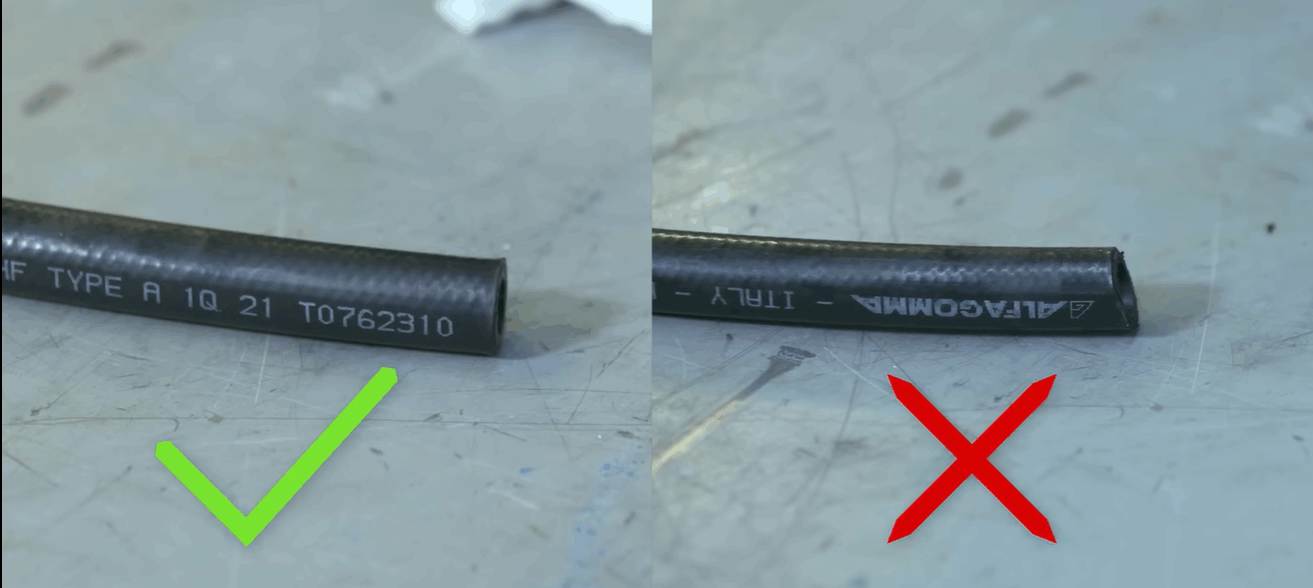 corte reto da mangueira versus corte irregular