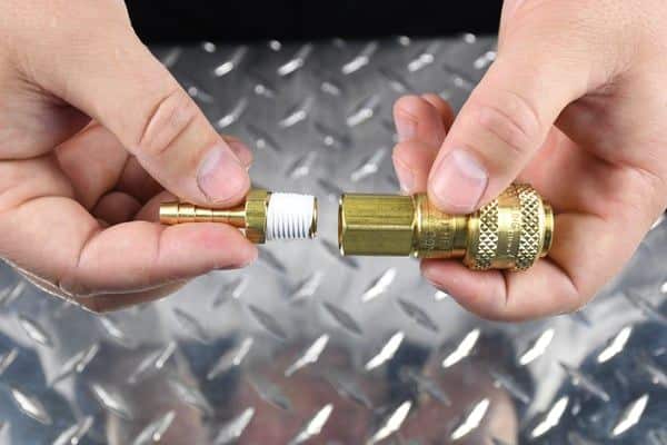 seal NPT fittings with ptfe tape