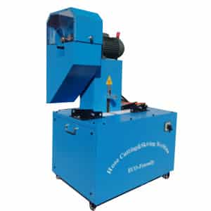 Hose cutting and skiving machine